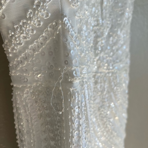 Enchanted Nights White Sequin Mermaid Maxi Dress - Picture 5 of 9